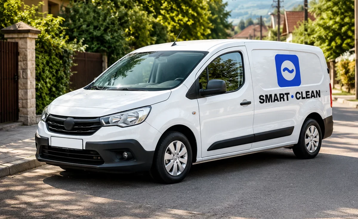 Mașina Smart Clean pentru serviciul gratuit de preluare și livrare a hainelor și textilelor &icirc;n Oradea.